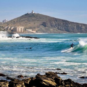 Rock climbing at Les Mamelles, Dakar