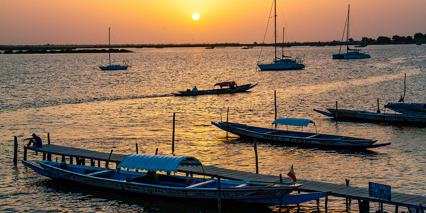 Coucher du soleil aux iles du Saloum