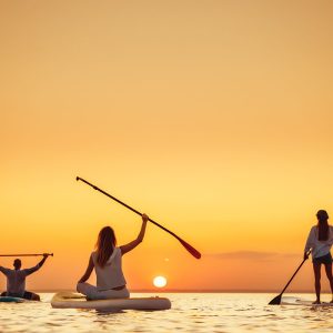 Stand-up paddleboarding and kayaking in Aourir (Banana Village)