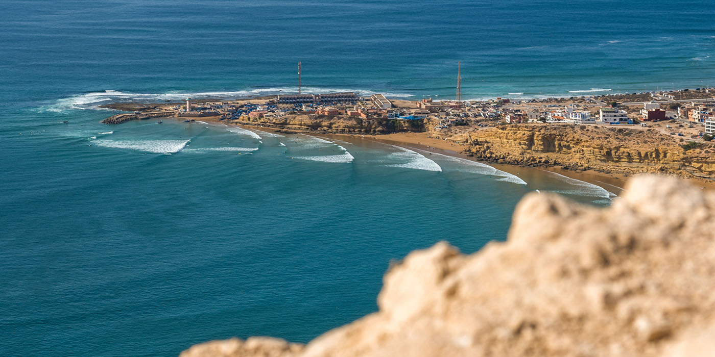 view of the bay imsouane morocco
